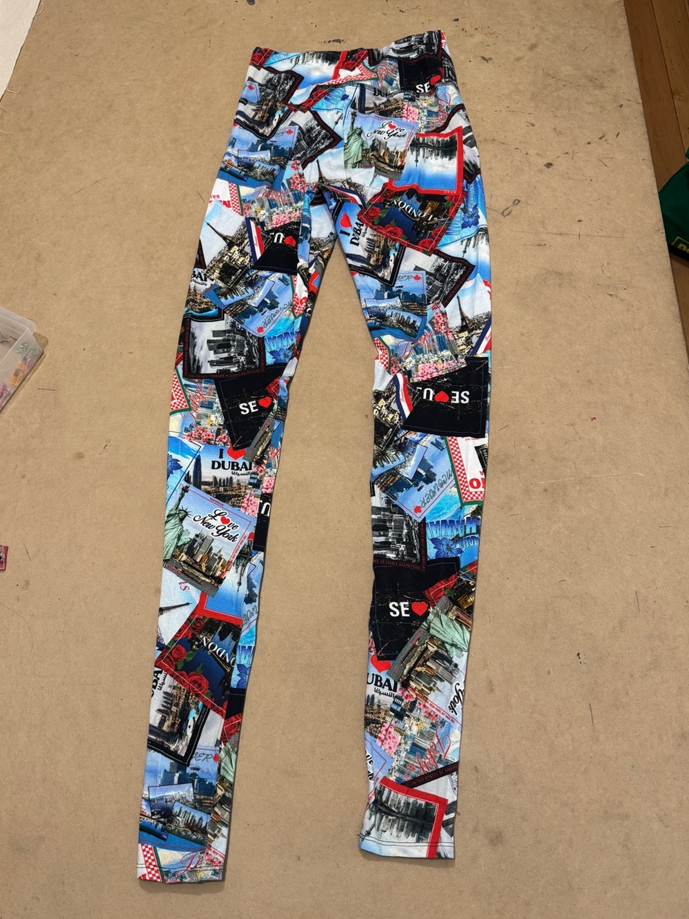 Balenciaga Kids Multicolor Photo-Print Leggings